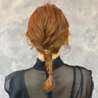 金箔ロープアレンジ🏻 ヘアアレンジのみのご予約も承っておりま…